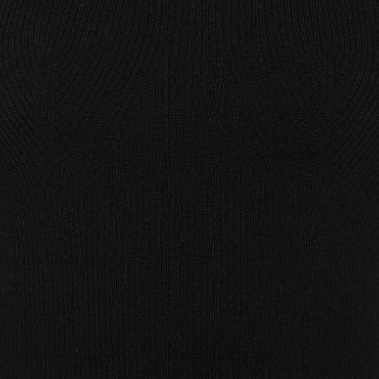 Pre Owned Maje Black Rib Knit Top S