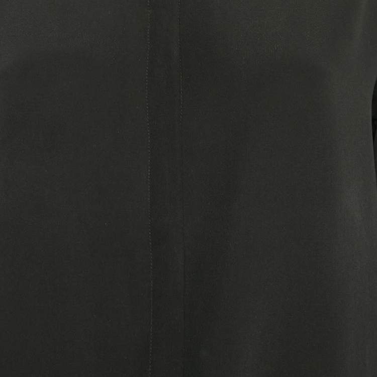 Pre Owned Maje Black Crepe Button Front Shirt M