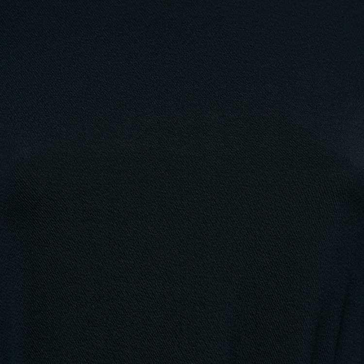 Pre Owned Maje Navy Blue Stretch Knit Shirring Waist Short Dress S