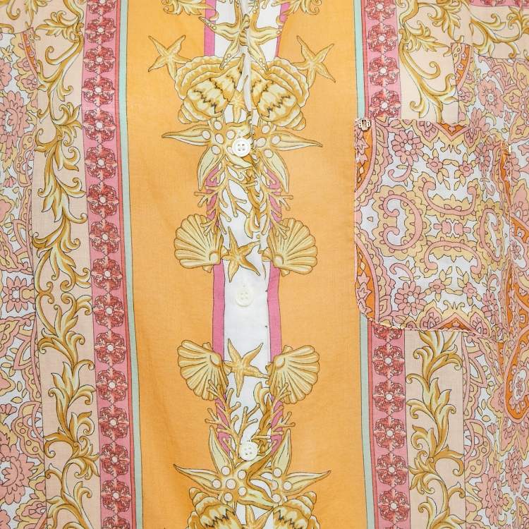 Pre Owned Maje Multicolor Scarf Print Cotton Shirt L