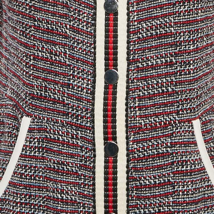 مملوكة مسبقًا Maje Red/Blue Tweed  Renatelle Mini Dress L