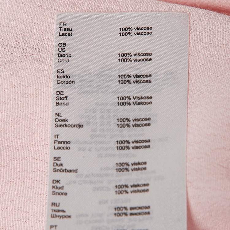Pre Owned Maje Pink Crepe Tie-Up Neck Top L