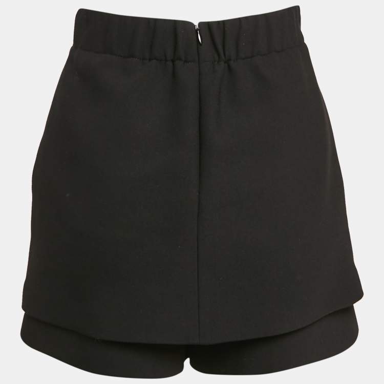 Pre Owned Maje Black Stretch Crepe Shorts XS