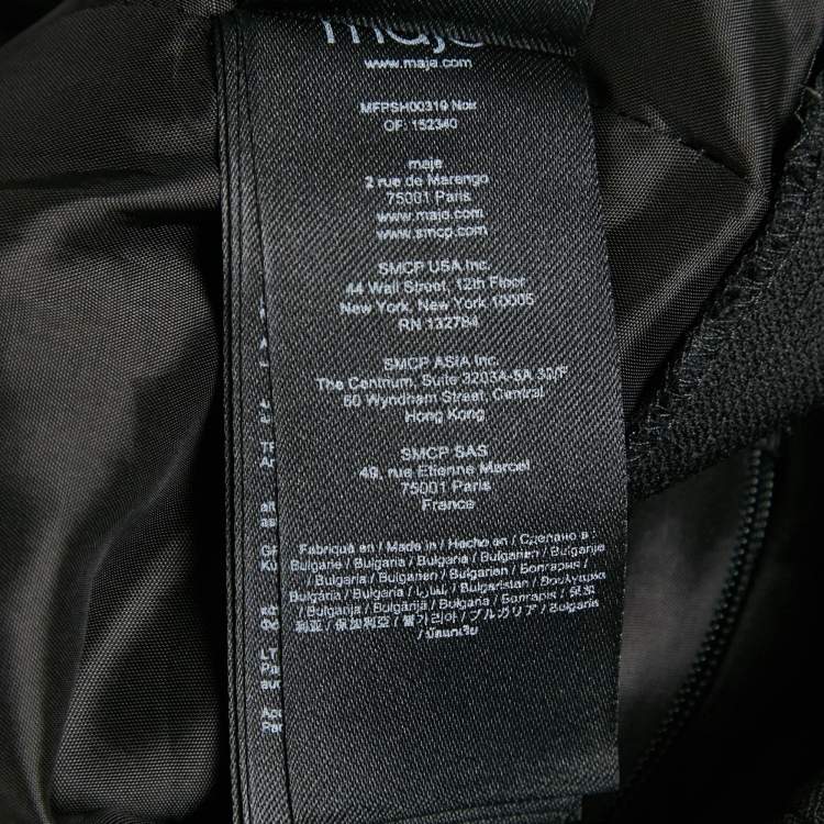 Pre Owned Maje Black Stretch Crepe Shorts XS