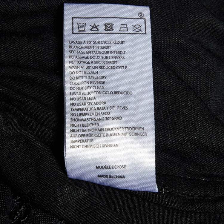 Pre Owned Maje Black Striped Mesh Jongle Maxi Skirt M/Waist 29"