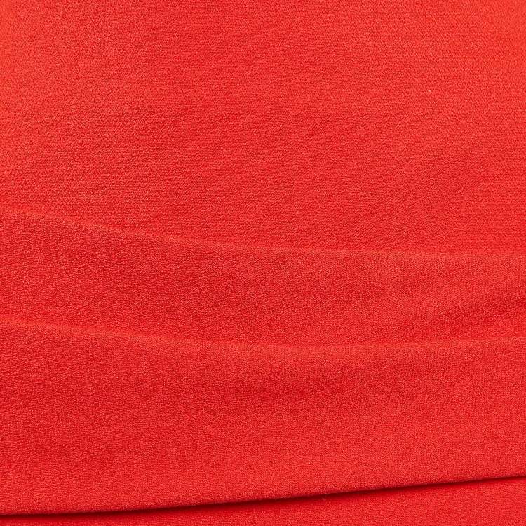 Pre Owned Maje Red Crepe Pleated Mini Skirt S