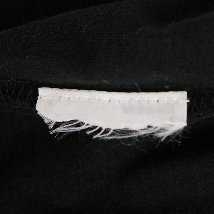 Pre Owned Maje Black Cotton Stud Detail Crew-Neck T-Shirt S