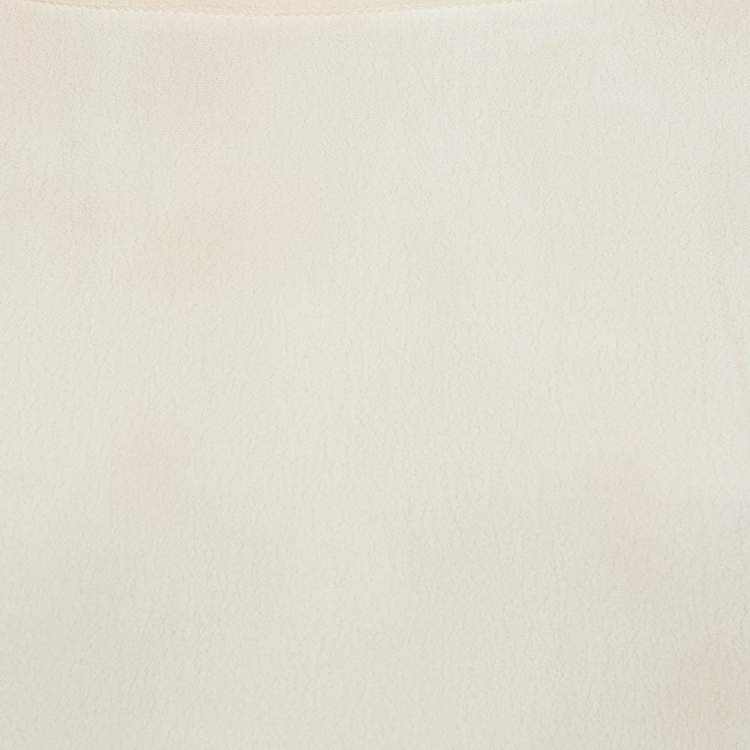 Pre Owned Maje Beige Crepe Sleeve Macrame Detail Top S