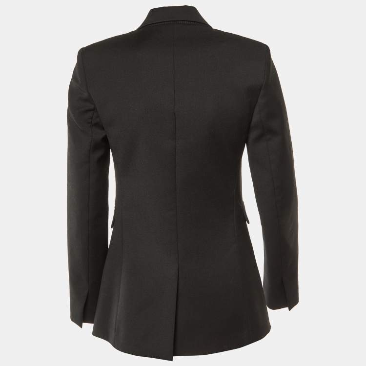 Pre Owned Maje Black Wool Double Breasted Blazer S