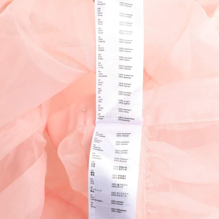 مملوكة مسبقًا Maje Rose Pale Organza Belted Mini Shirt Dress S