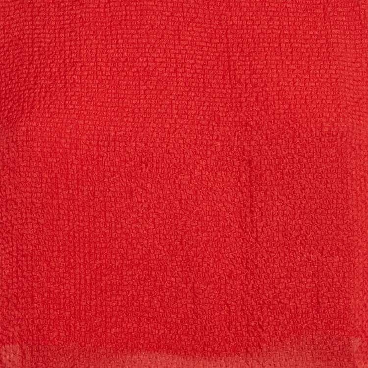 Pre Owned Maje Red Textured Silk Blend Loose Top S