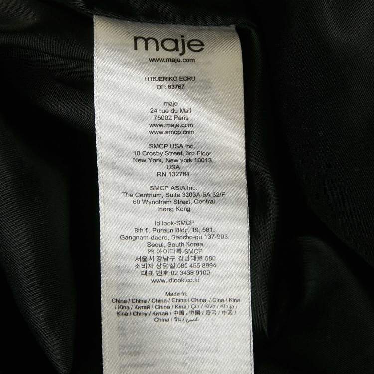 Pre Owned Maje White Lace Fringed Mini Skirt S