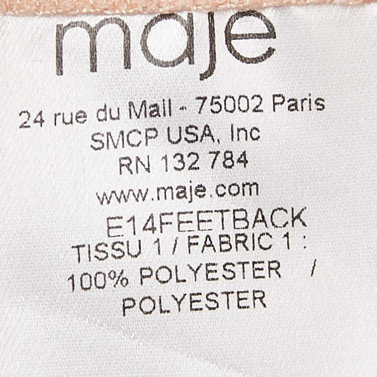 Pre Owned Maje Pink Crepe Sleeveless Top M