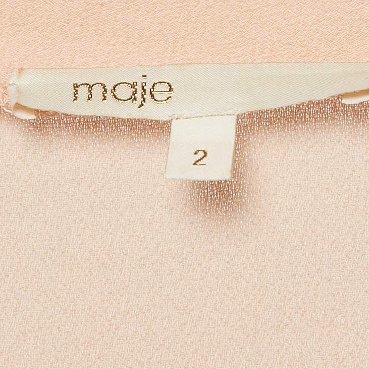 Pre Owned Maje Pink Crepe Sleeveless Top M