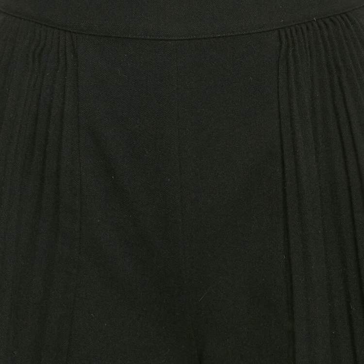 Pre Owned Maje Black Wool Blend Pleated Shorts S