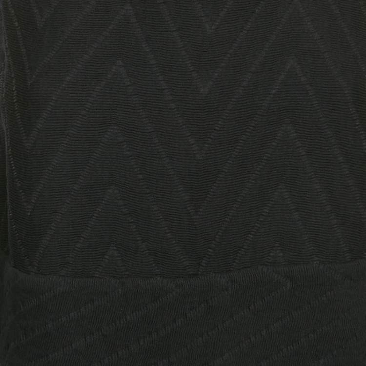 Pre Owned Maje Black Textured Crepe Sleeveless Top M
