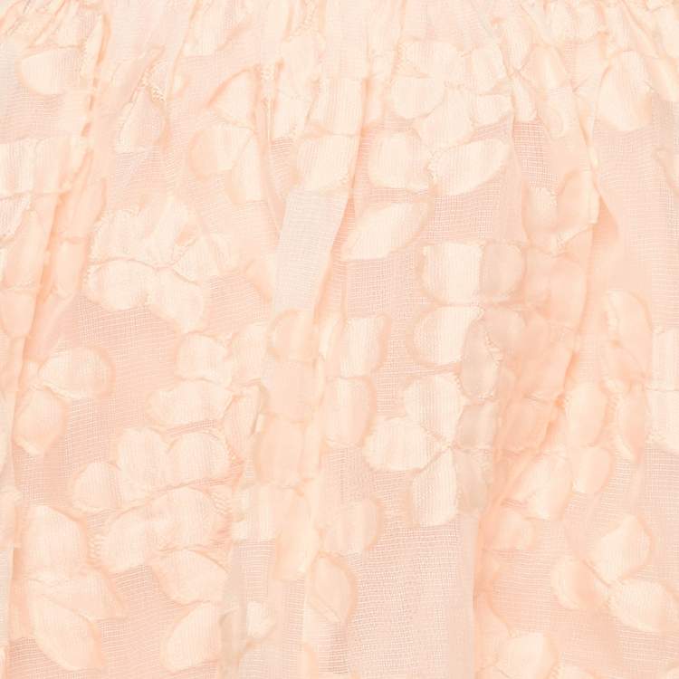 Pre Owned Maje Light Orange/Peach Fil Coupe Joshua Rose Short Skirt L