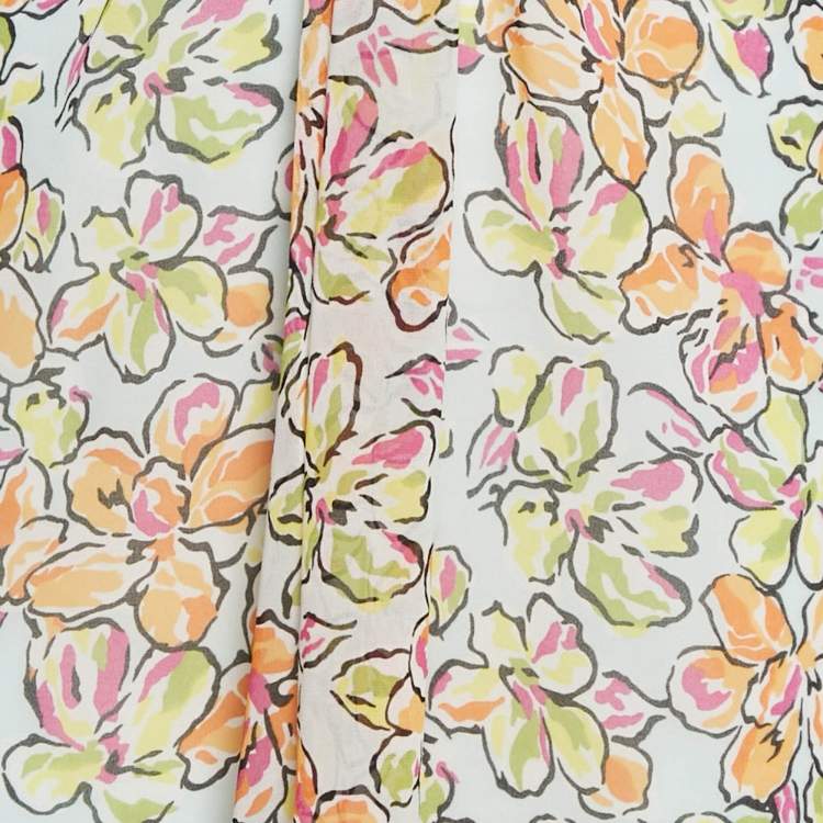 Pre Owned Maje Multicolor Floral Print Crepe Cut-Out Maxi Dress XL