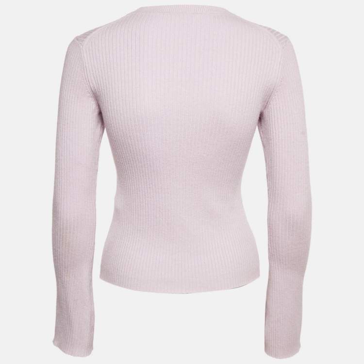 Pre Owned Maje Light Purple Embroidered Knit Mysany Sweater M