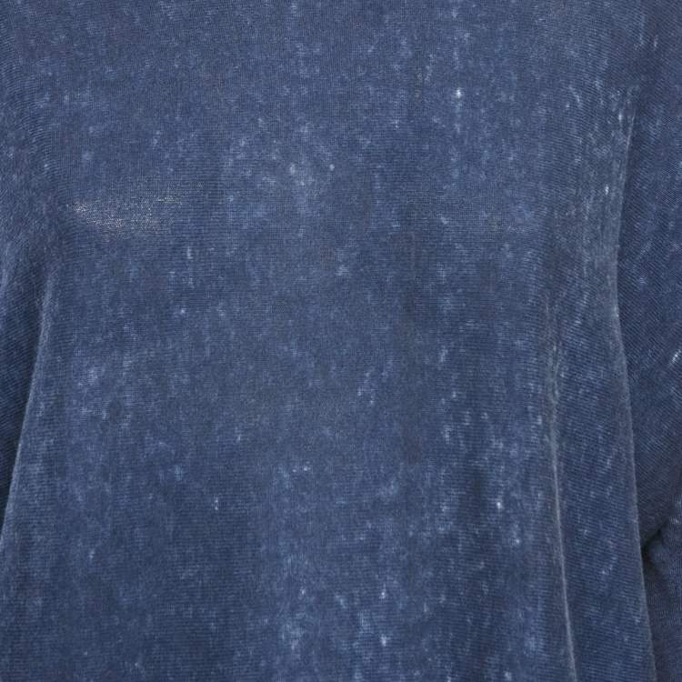 Pre Owned Maje Blue Silk Knit Sweatshirt One Size 