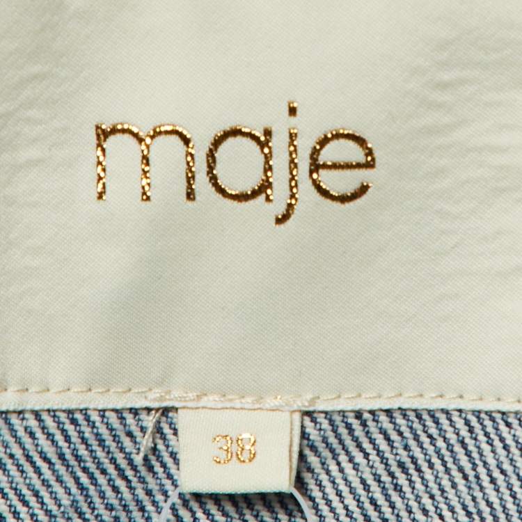 Pre Owned Maje Blue Denim Embellished Jacket M