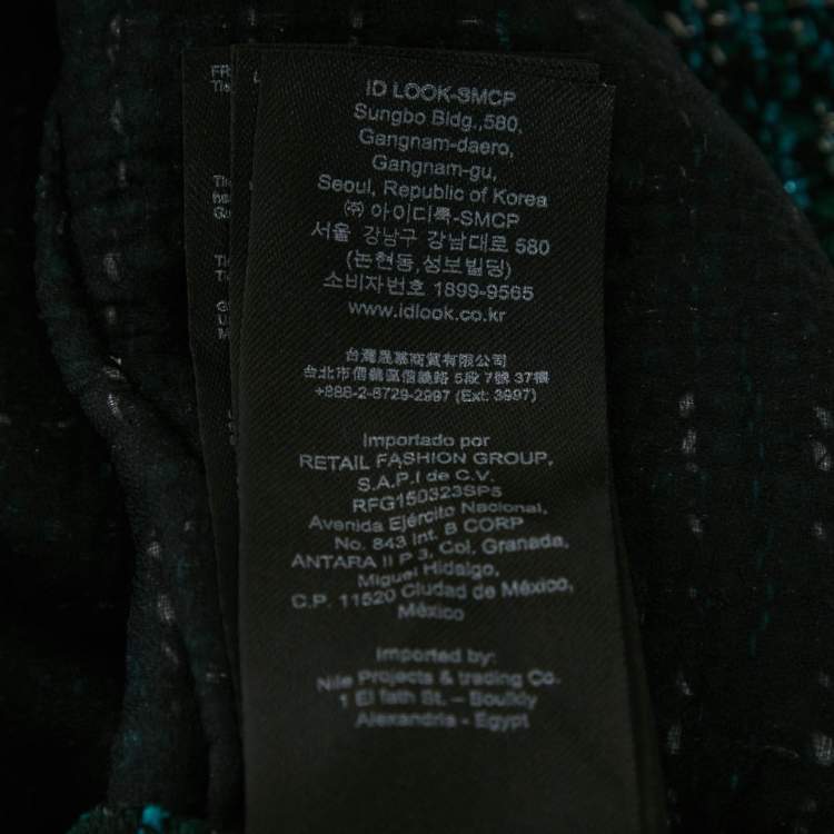 Pre Owned Maje Forest Green Button Front Crop Jacket XL