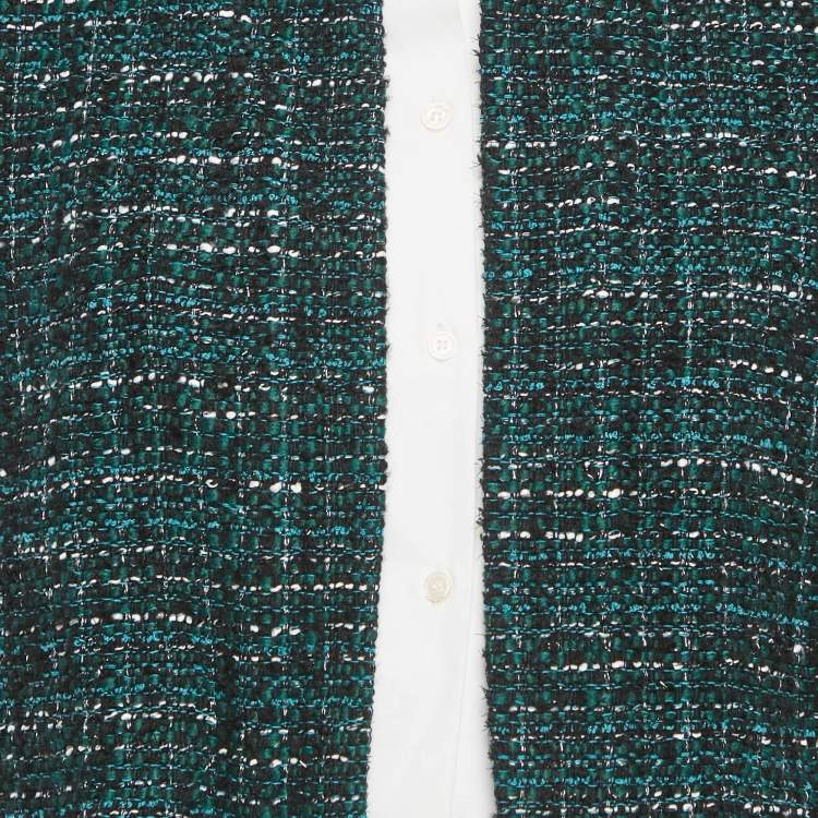 Pre Owned Maje Forest Green Button Front Crop Jacket XL