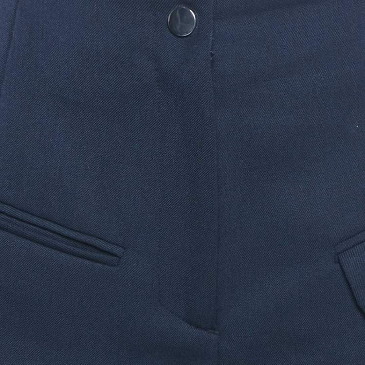 Pre Owned Maje Navy Blue Wool Blend Shorts S