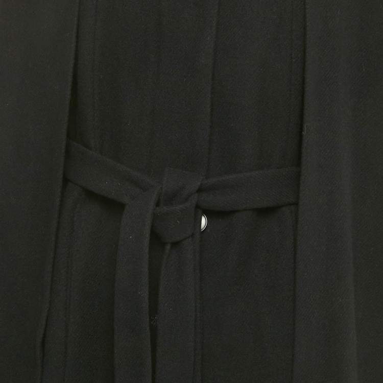 Pre Owned Maje Black Wool Blend Glass Glow Cape Coat S