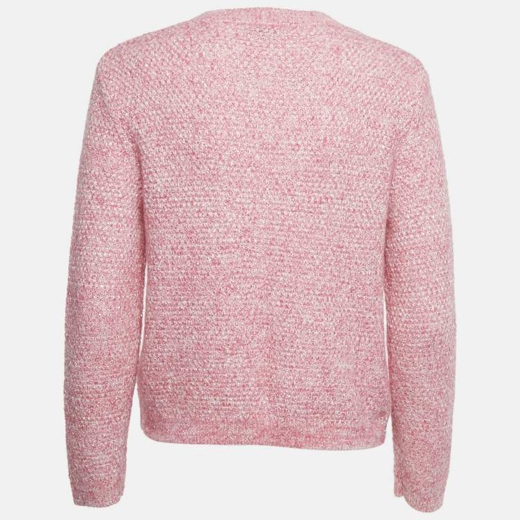 Pre Owned Maje Rose Lurex Knit Button Front Cardigan M