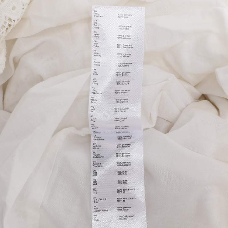 Pre Owned Maje White Lace Sleeveless Dress M