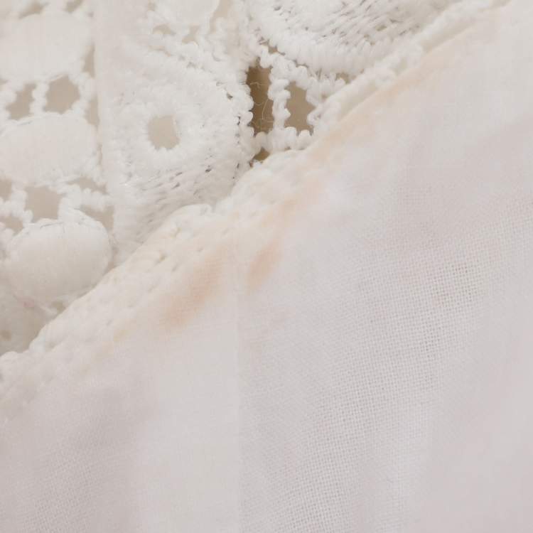 Pre Owned Maje White Lace Sleeveless Dress M