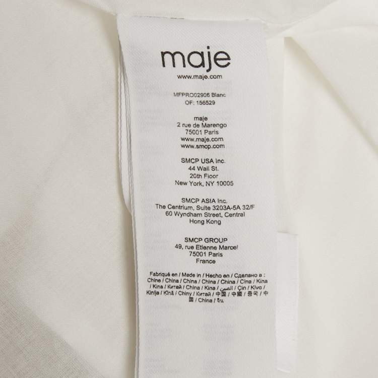 مملوكة مسبقًا Maje White Lace Cut-Out Mini Dress S