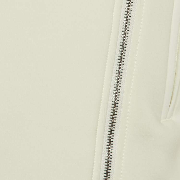 Pre Owned Maje Ivory Cady Biker Jacket M