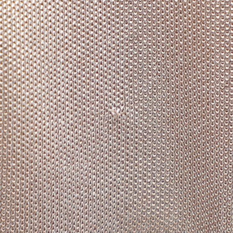 Pre Owned Maje Metallic Beige Stretch Knit T-Shirt S