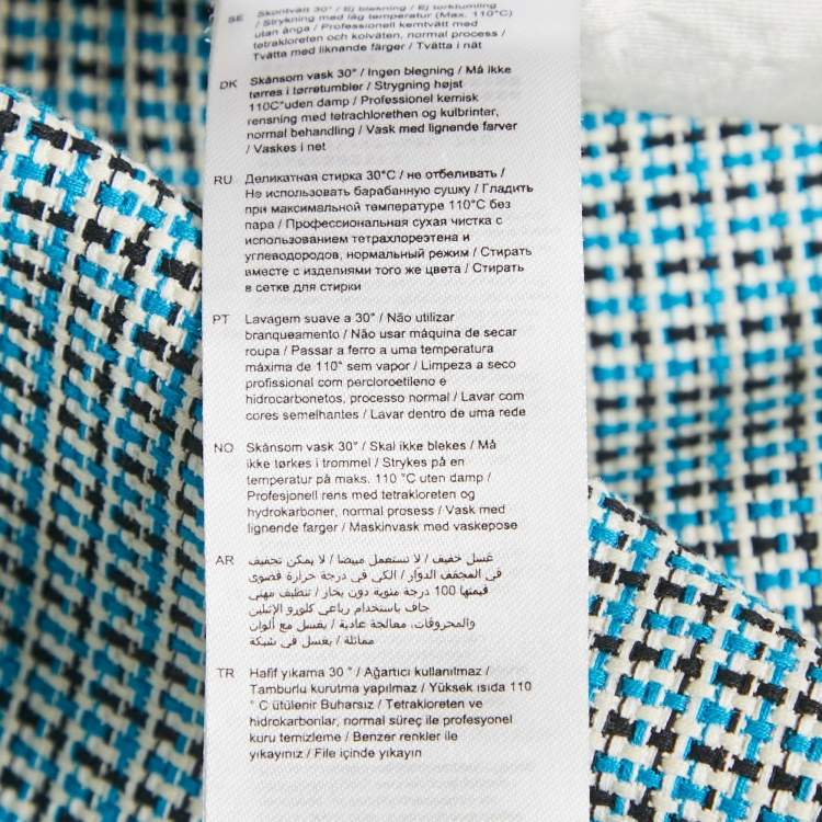Pre Owned Maje Blue Patterned Cotton Riopa Mini Dress L