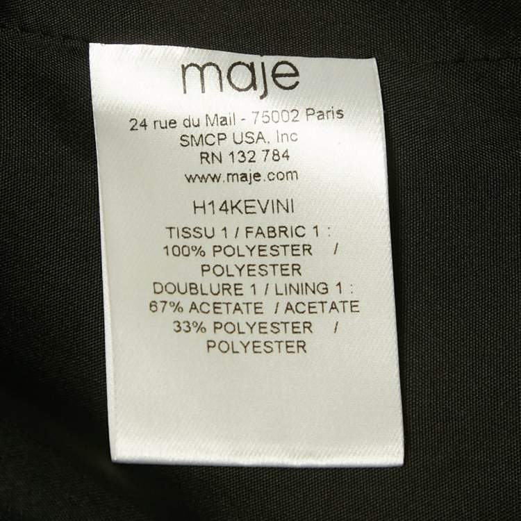 Pre Owned Maje Black Sequin Cropped Jacket S