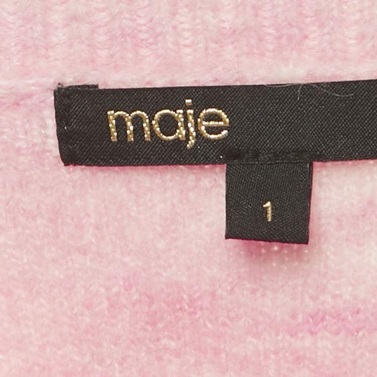 Pre Owned Maje Pink Wool Blend Sweater S