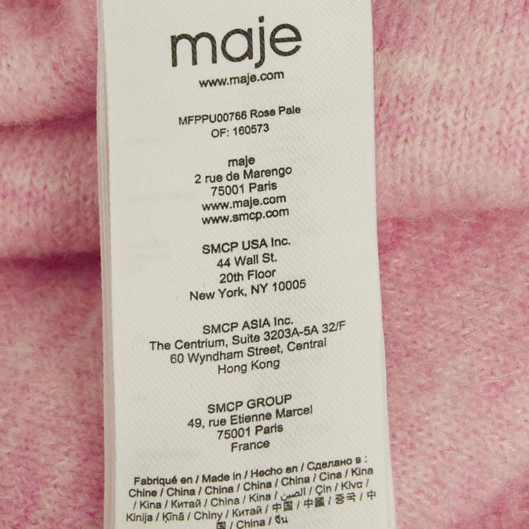 Pre Owned Maje Pink Wool Blend Sweater S