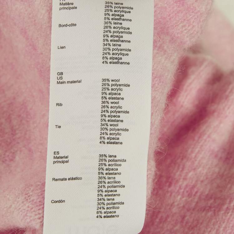 Pre Owned Maje Pink Wool Blend Sweater S