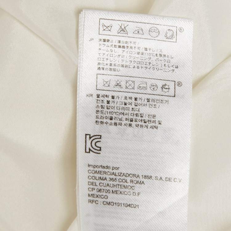 Pre Owned Maje White Metallic Cotton Ryder Shift Mini Dress M 