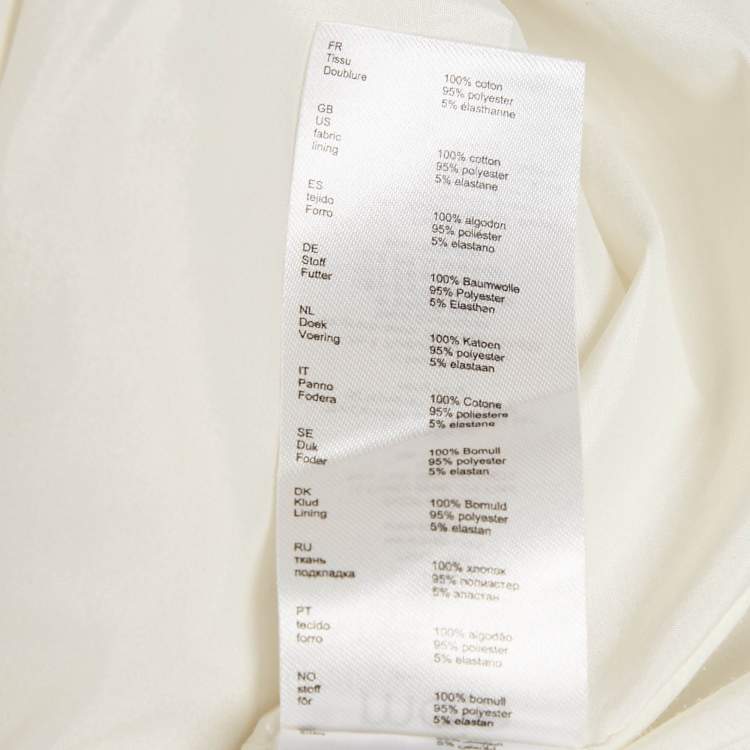 Pre Owned Maje White Metallic Cotton Ryder Shift Mini Dress M 