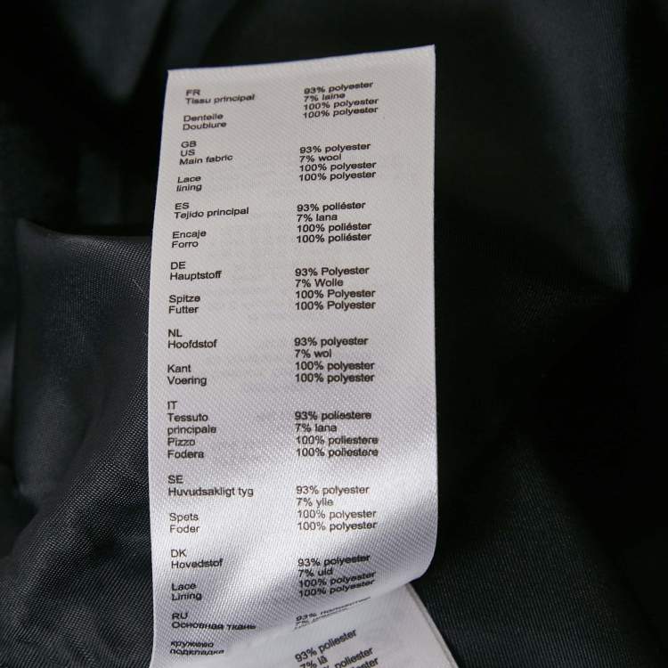 Pre Owned Maje White / Black Lace Fringed Hem Mini Skirt M