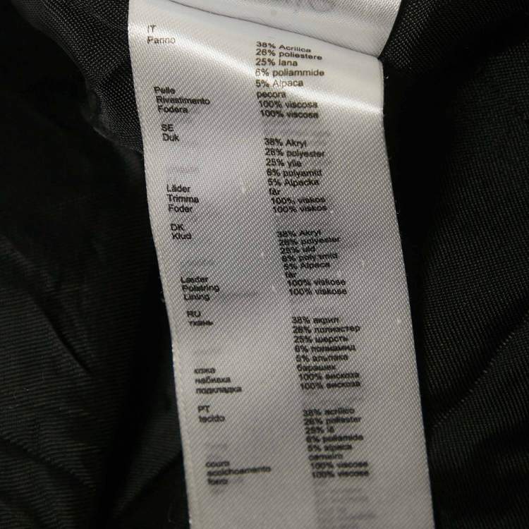 Pre Owned Maje Red Tweed Mid-Length Gordan Coat S