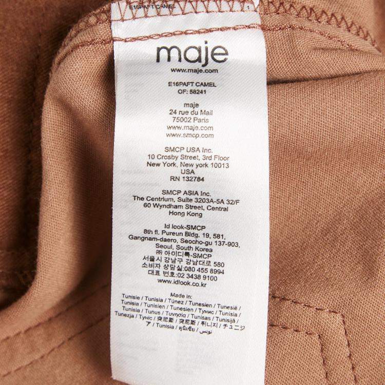 Pre Owned Maje Camel Brown Suede Skinny Pants  M