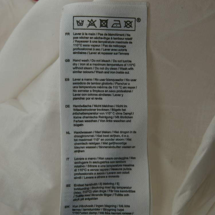 Pre Owned Maje White/Red Embroidered Cotton Rolipa Mini Dress XS 