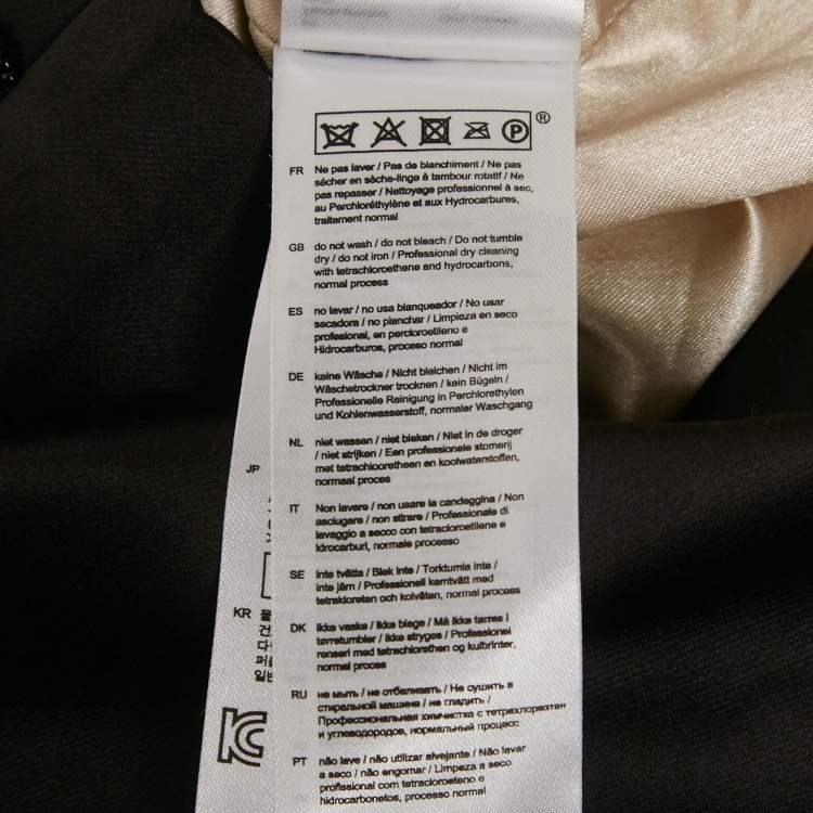 Pre Owned Maje Black Lace Embellished Satin Mini Dress S