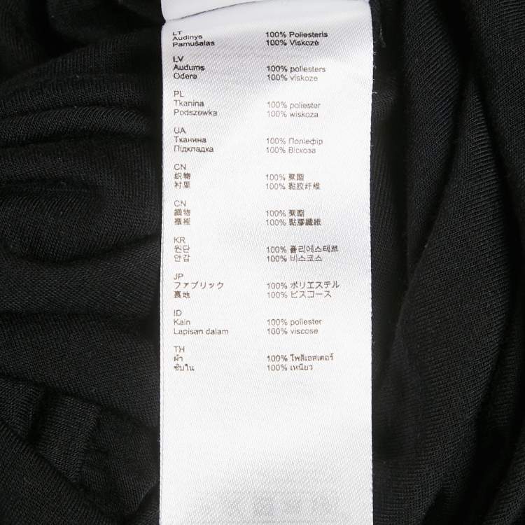 Pre Owned Maje Black Embellished Crepe One Shoulder Maxi Dress S 