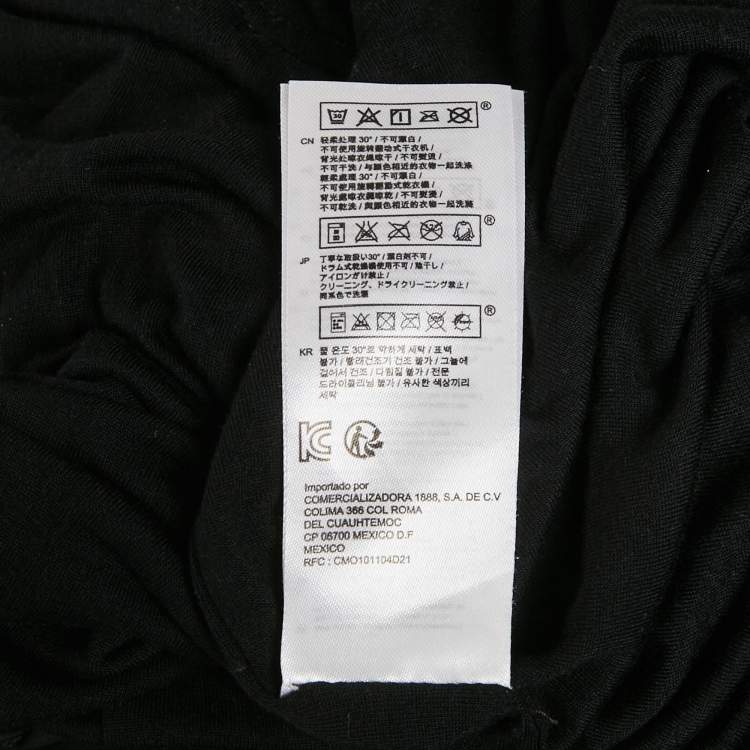 Pre Owned Maje Black Embellished Crepe One Shoulder Maxi Dress S 