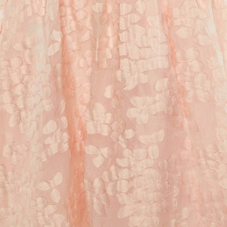 Pre Owned Maje Peach Fil Coupe Mesh Joshua Rose Short Skirt L 